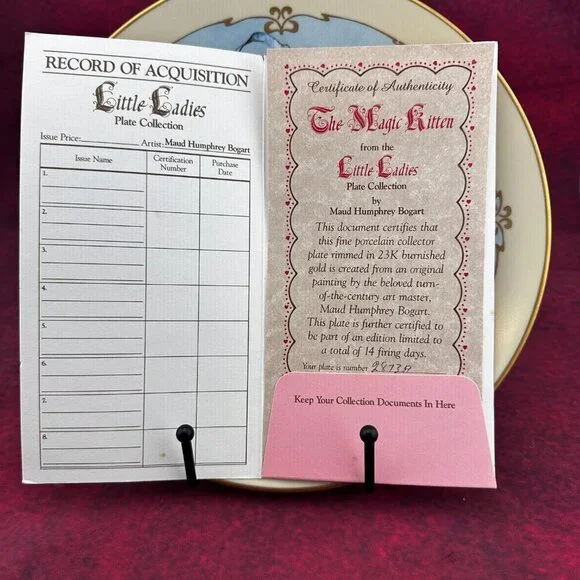 VINTAGE "LITTLE LADIES" BY MAUD HUMPHREY BOGART PLATE COLLECTION, PLATE # 2873A - Picture 6 of 8